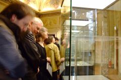 Annelies Planteijdt visiting the exhibition