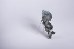 Image 3-Mimicry-My impression of the sea creatures,2015,Silver, paper, paint, stainless steel,45x95x30mm