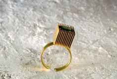 anello,1979.oro-tormalina verde