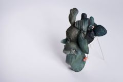 Image 2-Mimicry-My impression of the sea creatures,2015,Silver, paper, coral, paint, stainless steel,60x90x30mm